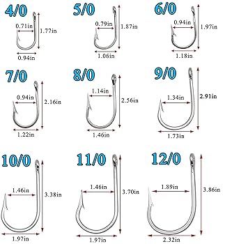 Amazon | ステンレススチール 釣り針 海水 マグロフック 釣り